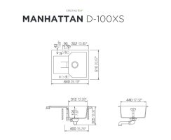 Schock Einbausp&uuml;le Manhattan D-100XS U Nero - Unterbausp&uuml;le