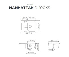 Schock Einbausp&uuml;le Manhattan D-100XS U Croma - Unterbausp&uuml;le