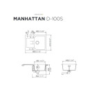 Schock Einbausp&uuml;le Manhattan D-100S A Nero - Auflagesp&uuml;le
