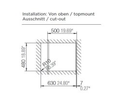 Schock Einbausp&uuml;le Manhattan D-100 A Asphalt - Auflagesp&uuml;le