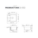 Schock Einbausp&uuml;le Manhattan D-100 U Asphalt - Unterbausp&uuml;le