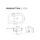 Schock Einbauspüle Manhattan D-100L A Croma - Auflagespüle