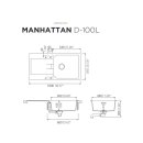 Schock Einbausp&uuml;le Manhattan D-100L A Asphalt - Auflagesp&uuml;le