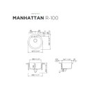 Schock Einbauspüle Manhattan R-100 U Asphalt - Unterbauspüle