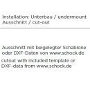 Schock Einbauspüle Manhattan R-100 U Asphalt - Unterbauspüle