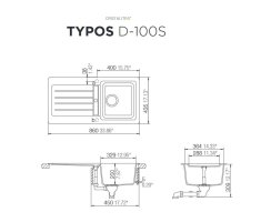 Schock Einbausp&uuml;le Typos D-100S A Nero - Auflagesp&uuml;le