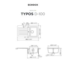 Schock Einbausp&uuml;le Typos D-100 A Nero - Auflagesp&uuml;le