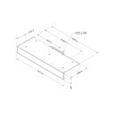 Novy flache Umluftbox mit Monoblockfilter 98 mm schwarz (98x818x290mm) 7922400