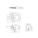 Schock  Einbausp&uuml;le Typos D-150S A Nero - Auflagesp&uuml;le