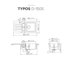 Schock Einbauspüle Typos D-150S U Nero -...