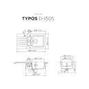 Schock Einbauspüle Typos D-150S U Nero - Unterbauspüle