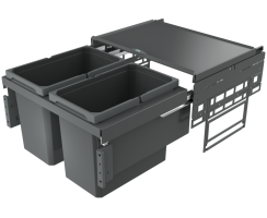 Naber Abfallsammler Cox® Base 360 S/600-2 anthrazit...