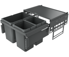 Naber Abfallsammler Cox® Base 360 S/600-3, anthrazit,...