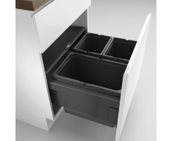 Naber Abfallsammler Cox® Base 360 S/600-3, anthrazit,...