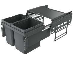Naber Abfallsammler Cox® Base 360 S/500-2, anthrazit,...