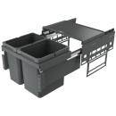 Naber Abfallsammler Cox® Base 360 S/500-2, anthrazit, H 360mm ohne Biodeckel 8013400