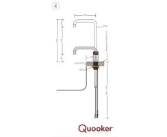 Quooker Nordic Square single tap COMBI CUBE verchromt glänzend *7 Jahre Garantie* NSSCHR COMBI CUBE