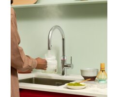 Quooker Flex Round COMBI+ CUBE verchromt glänzend *7 Jahre Garantie* FXRCHR COMBI+ CUBE