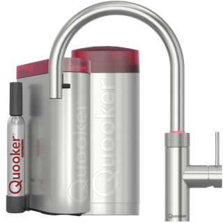 Quooker Flex Round COMBI+ CUBE Voll-Edelstahl *7 Jahre Garantie* FXRSST COMBI+ CUBE