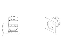 BORA Ecotube 3box Mauerkasten rund kurz UEBRK/1