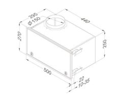 Novy Umluftbox mit Monoblockfilter Grau (270x500x295mm)...