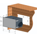 Novy Umluftbox mit Monoblockfilter schwarz (270x500x295mm) 842400