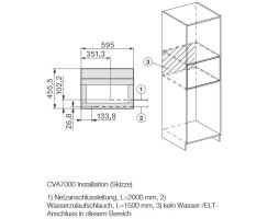 Miele Einbau-Kaffeevollautomat CVA 7845 Graphitgrau mit Frischwasseranschlu&szlig;