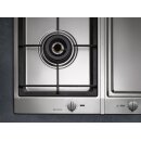 Miele ProLine Gaskochmulde CS 1011-1 G Edelstahl - 28,8 x 52 cm
