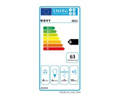 Novy Deckenhaube Compact Pureline 90 cm schwarz mit LED 6812