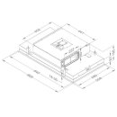 Novy Deckenhaube Compact Pureline 90 cm schwarz mit LED 6812