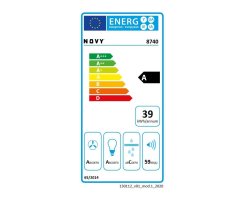 Novy Schrankhaube Premium Fusion Pro 90 cm Anthrazit Glas mit LED 8740