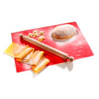 GSD Silikon-Backunterlage "FoglioChef" mit Teilrolle aus Holz