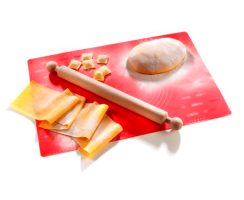 GSD Silikon-Backunterlage "FoglioChef" mit Teilrolle aus Holz