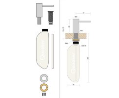 Quooker Nordic Seifenspender kurz Messing Patina SDPTB