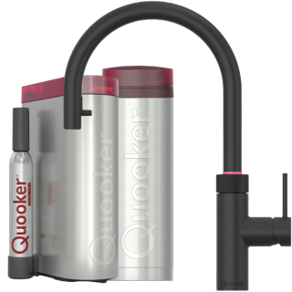 Quooker Flex Round PRO3 CUBE schwarz *inkl. 7 JAHRE GARANTIE* FXRBLK PRO3 CUBE