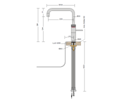 Quooker Fusion Square mit COMBI+ Reservoir &amp; CUBE Gold 22+FSGLDCUBE  *inkl. 7 JAHRE GARANTIE*