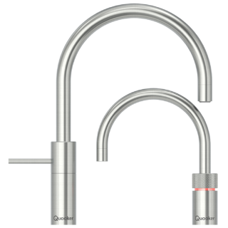 Quooker Nordic Round Twintaps COMBI CUBE Voll-Edelstahl *7 Jahre Garantie* 22NRRVSTTCUBE