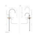 Quooker Nordic Round Twintaps COMBI CUBE Voll-Edelstahl *7 Jahre Garantie* 22NRRVSTTCUBE
