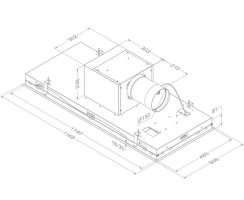 Novy Deckenhaube Premium Pureline Pro 120 cm weiß 6941