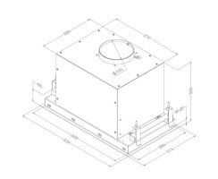 Novy Lüfterbaustein Crystal 60cm schwarz mit Cubic Motor 26052