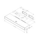Novy Sockel Umluftbox mit Monoblock-Filter Edelstahl, (98x1100x290 mm) 7943400
