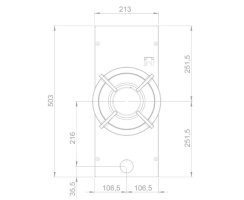 Novy Gas Pro Altar Top 30 cm 1 Kochzone 56002