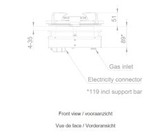 Novy Gas Pro Altar Top 30 cm 1 Kochzone 56002