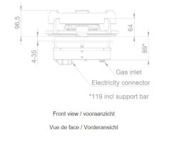 Novy Gas Pro Azuma Top 30 cm 1 Kochzone 56004