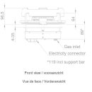 Novy Gas Pro Azuma Top 30 cm 1 Kochzone 56004