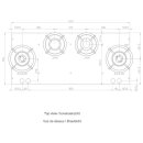 Novy Gas Pro Drum Top 120 cm 4 Kochzonen 56014