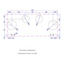 Novy Gas Pro Drum Top 120 cm 4 Kochzonen 56014