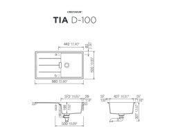 Schock Auflage-Einbausp&uuml;le Tia D-100 A Bronze inkl. Funktionsschalenset und Multifunktionaler Tr&auml;ger