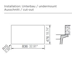 Schock Unterbau-Einbauspüle Tia D-100 U Stone inkl. Funktionsschalenset und Multifunktionaler Träger