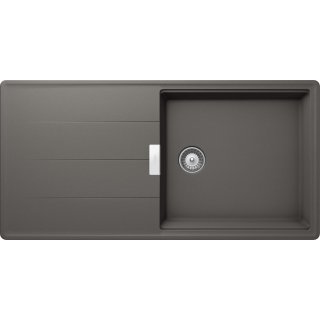 Schock Auflage-Einbauspüle Tia D-100L A Silverstone inkl. Funktionsschalenset und Multifunktionaler Träger